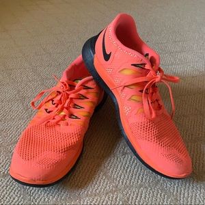 Nike Free 5.0 Sneakers, Neon, Size 9